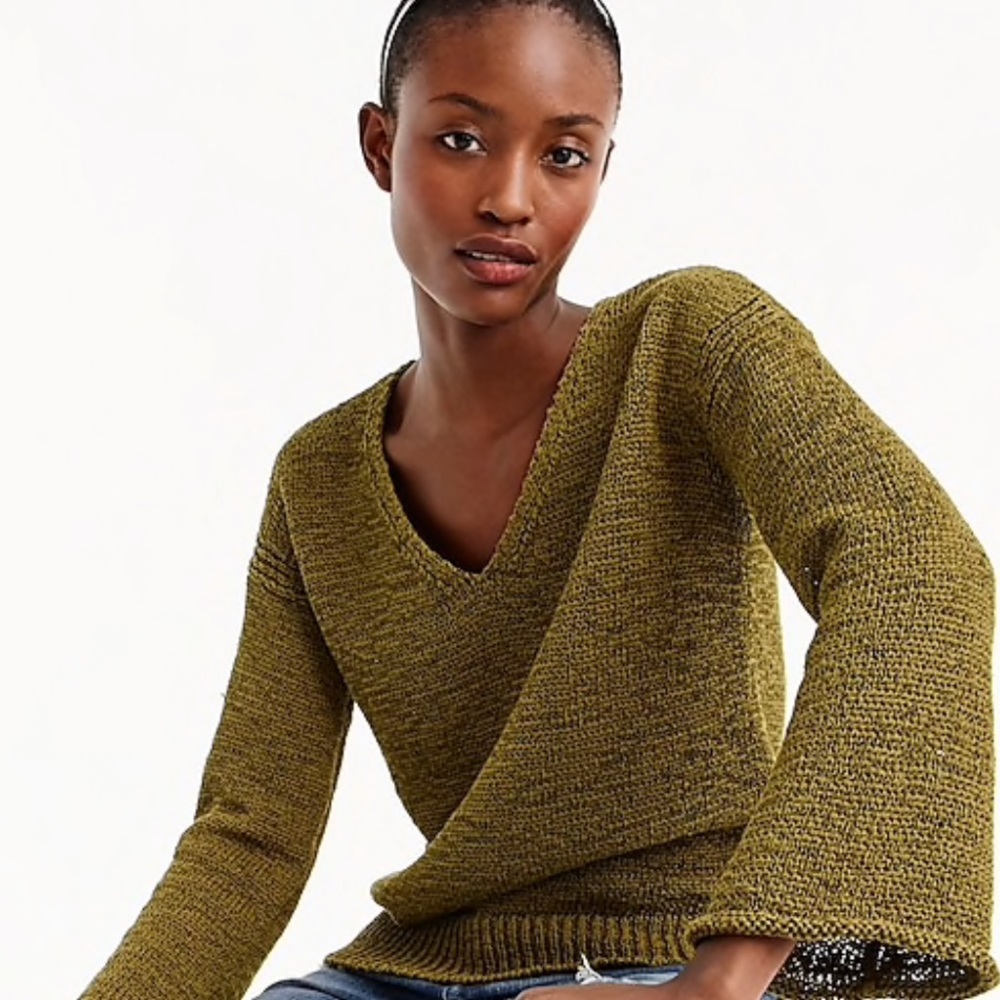 J.Crew | *NAVY* bell sleeve sweater